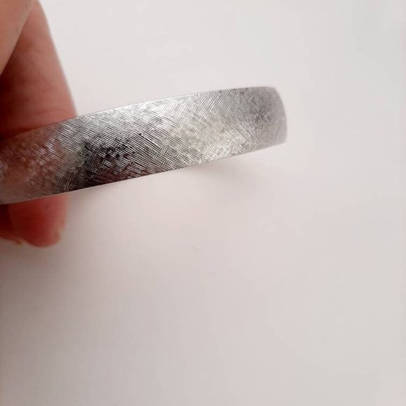 Silver Hinge Monet Bangle, small wrist bracelet, vintage Monet bracelet vintage